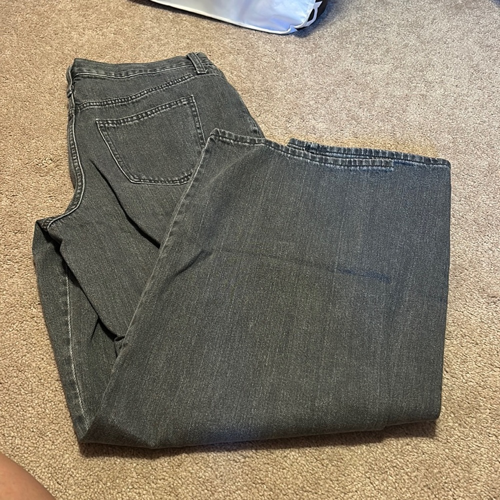 wide leg black jeans